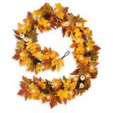 6FT Fall Garland with Lights