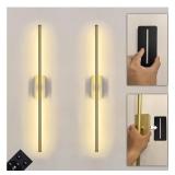 2 Gold Wall Sconces