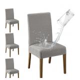 4 Light Grey Chair Covers