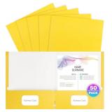 50 Yellow Pocket Folders