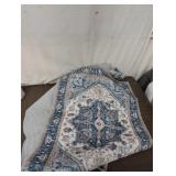 Blue and Beige Hallway Runner