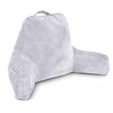 Gray Velvet Reading Pillow
