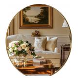 Bathroom Mirror in Brushed Gold