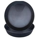 20-Inch Black Plant Saucers