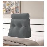 Gray Wedge Pillow With Cover