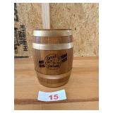 Wooden Barrel Bank