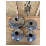 Four Metal Pot Lids
