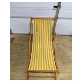 Vintage Folding Wood Sling Chair