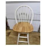 Wood and White Spindle Chair