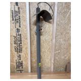 Outdoor hose hanger with faucet