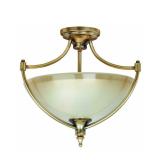 Brass and Glass Ceiling Fixture