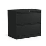 Black 2-Drawer File Cabinet