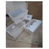 Four Plastic Totes