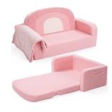 Pink Convertible Kids Couch