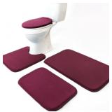 Burgundy Bathroom Mat Set