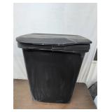Black Plastic Trash Bin