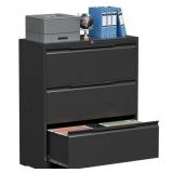 Black 3-Drawer File Cabinet