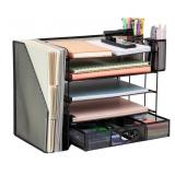 Mind Reader Black Desk Organizer