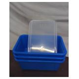 5 Blue Cubby Bins