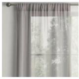 Gray Sheer Curtain Panel