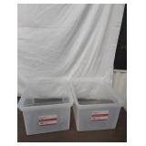 2 Clear Storage Totes