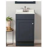 18-in Navy Single Sink Vanity