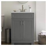 24-In Gray Vanity Set