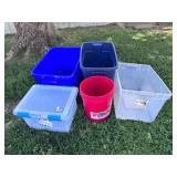 Clean Totes and Bucket