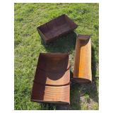 3-Metal feed troughs, one bid price