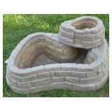 faux-stone tiered garden pond