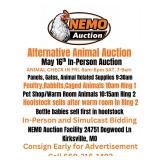 Next Big Animal Auction May 16th
