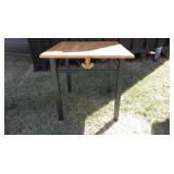 Sm Table w/ 2 Black Folding Chairs