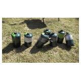 5 Full Sm Propane Bottles, 2 Half Full Bottles