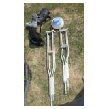 2 Sets Crutches, 2 Foot Boots, Vaporizer etc