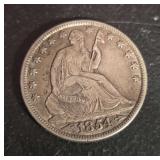 1854  USA  Seated Liberty Half Dollar