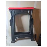 Pair of plastic folding sawhorses