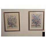 Two framed month prints