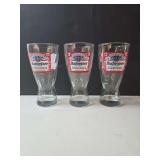 Three Budweiser Beer Pint Glasses