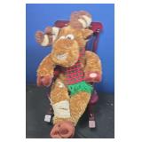 15' Animated Reindeer in Grandma's rocking chair, sings'Grandma Got Run Over by a Reindeer'