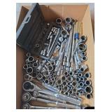 Box of Craftsman Sockets, Rachets and Nut Driver