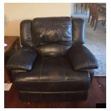 Dark Brown Leather Rocker/Recliner