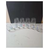 Stemless wine glass glasses