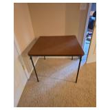 Folding Brown card table