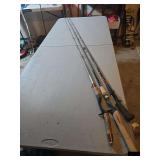 Three fishing rods