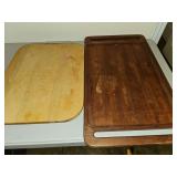 Wooden tray and wooden cutting board