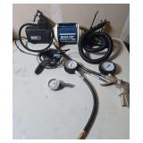12v air compressor and air pump. Includes guages