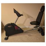 Pro-form recumbent stationary bike with weights