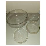 Salad serving bowl set