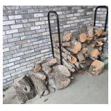 Firewood rack and firewood.