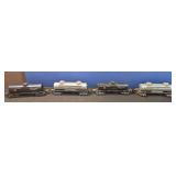 Four Lionel Tanker Cars